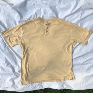 Yellow Short-Sleeve Henley